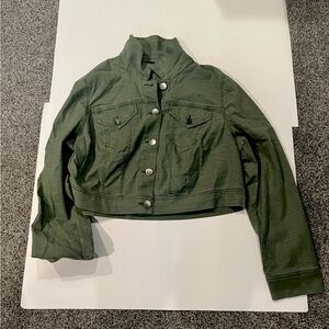 NWT Lane Bryant Cropped green coat